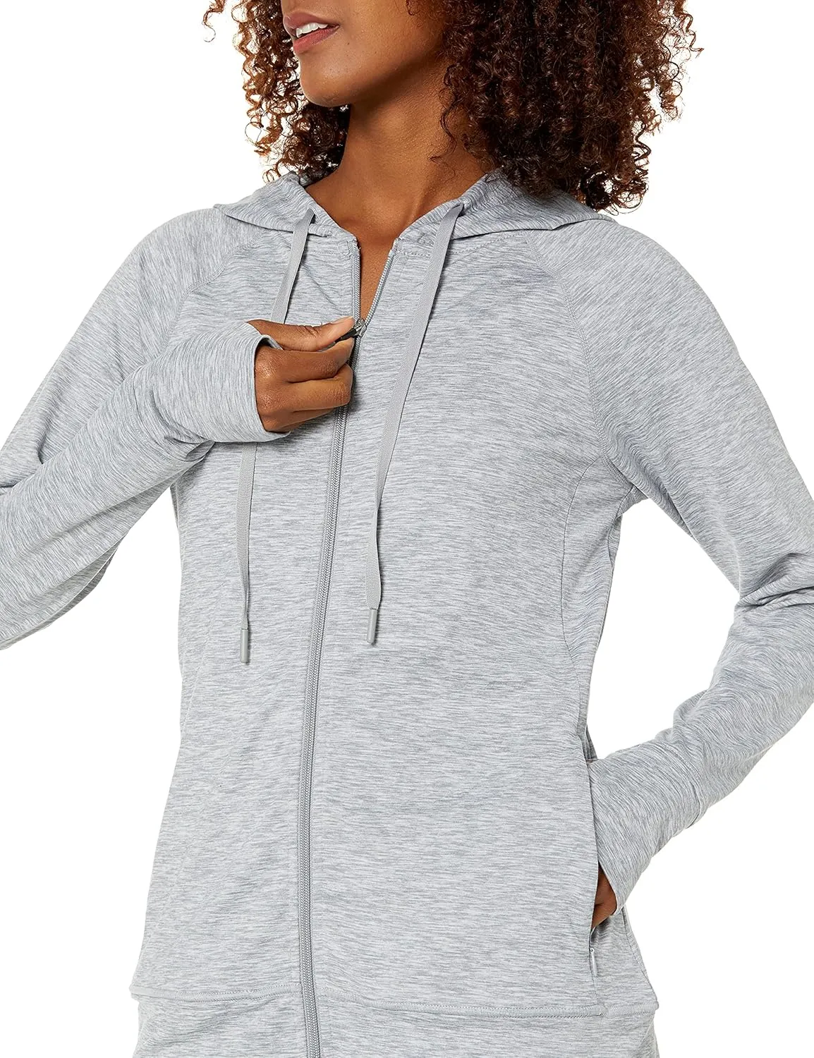 Amazon Essentials Women's Brushed Tech Stretch Full-Zip Hoodie