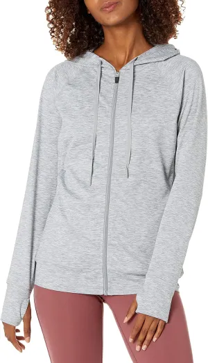 Amazon Essentials Women's Brushed Tech Stretch Full-Zip Hoodie