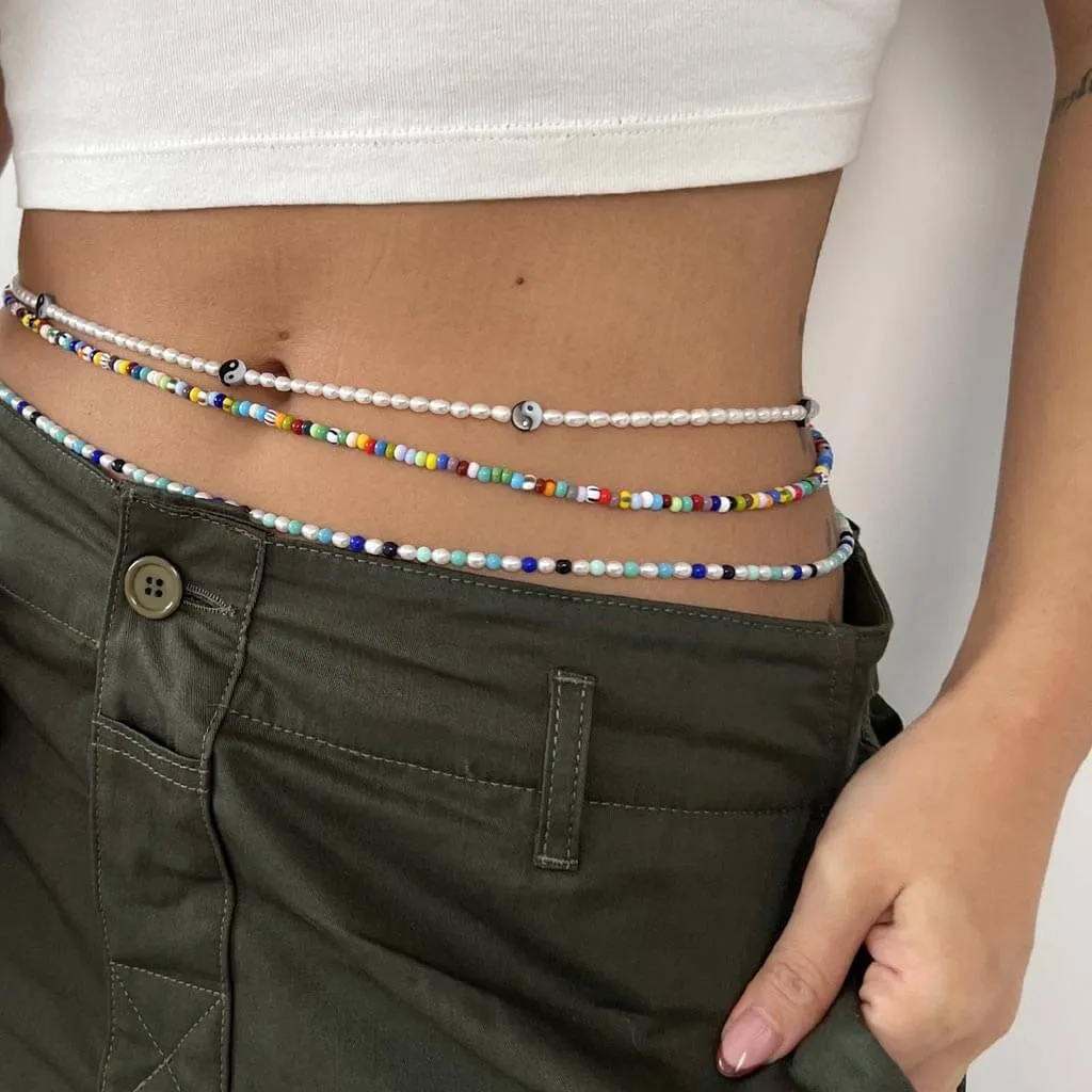 Balagan Multicolour Glass Bead Belly Chain