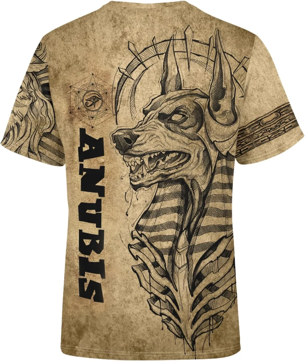 BJU Ancient Egypt Graphic T-Shirt Crewneck Tee 3D Printed Short Sleeve Loose Casual Top Unisex