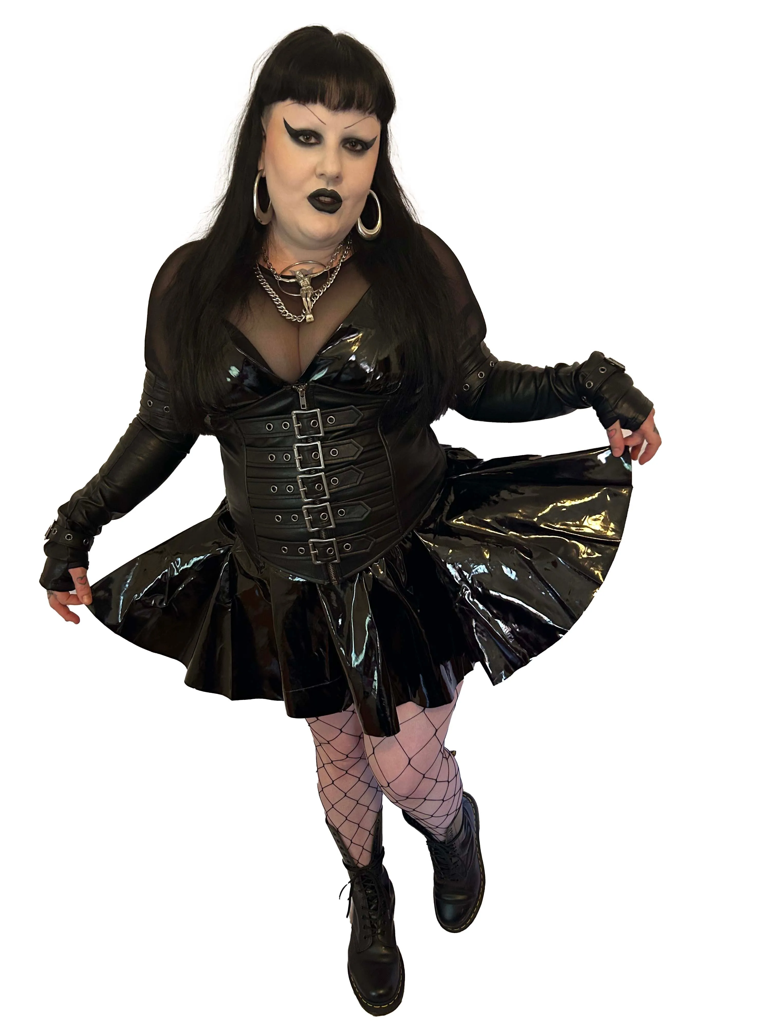 Classic FETISH Waist Cincher in Matte Black Vegan Leather