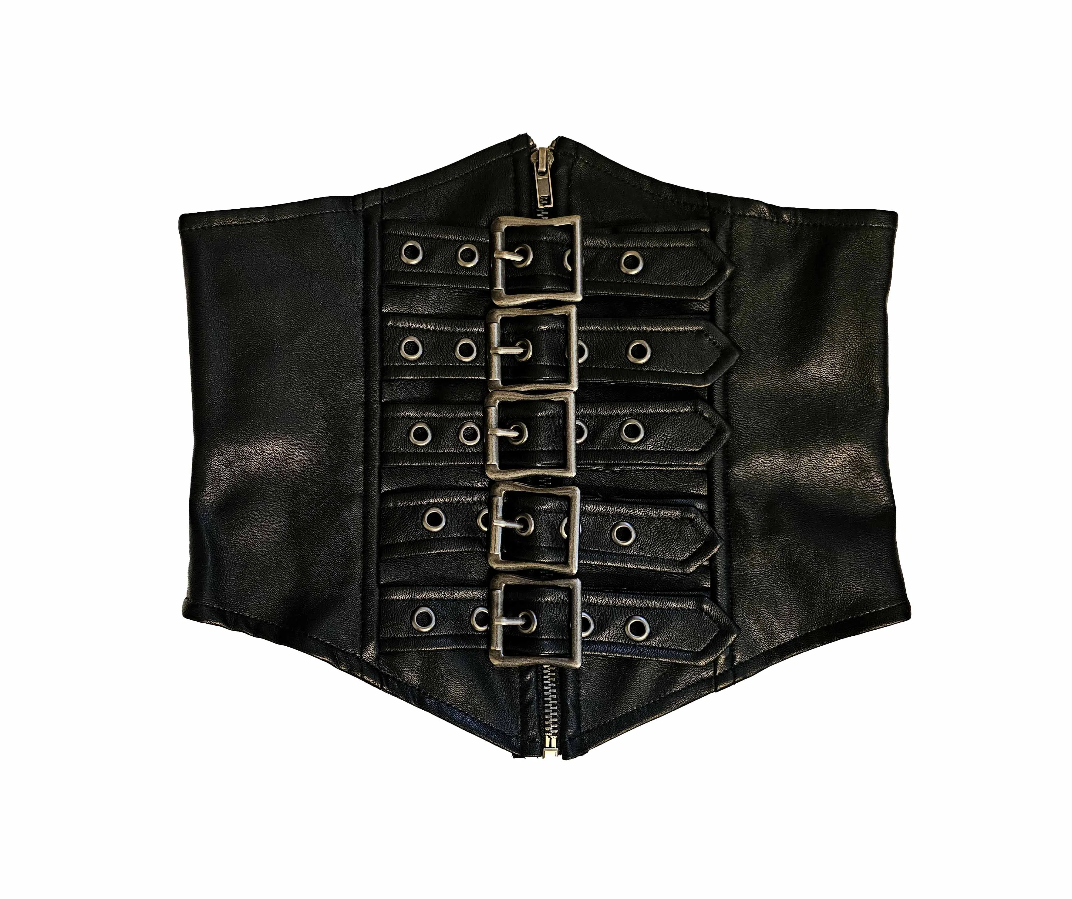 Classic FETISH Waist Cincher in Matte Black Vegan Leather