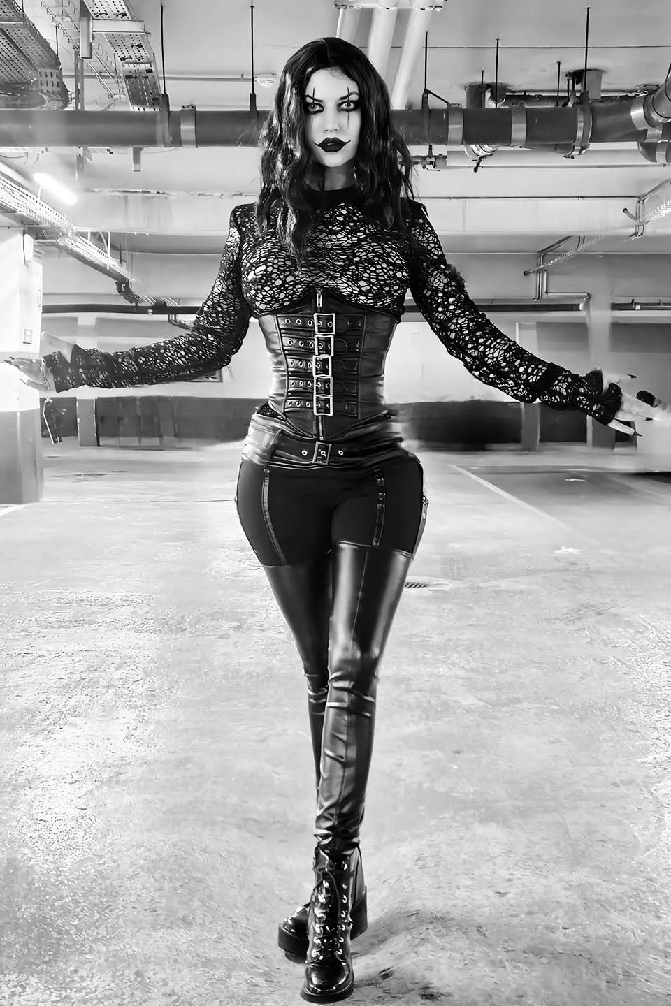 Classic FETISH Waist Cincher in Matte Black Vegan Leather