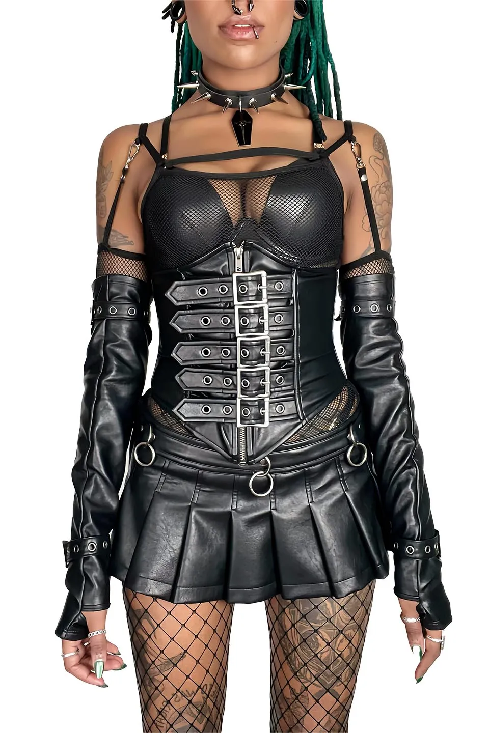 Classic FETISH Waist Cincher in Matte Black Vegan Leather