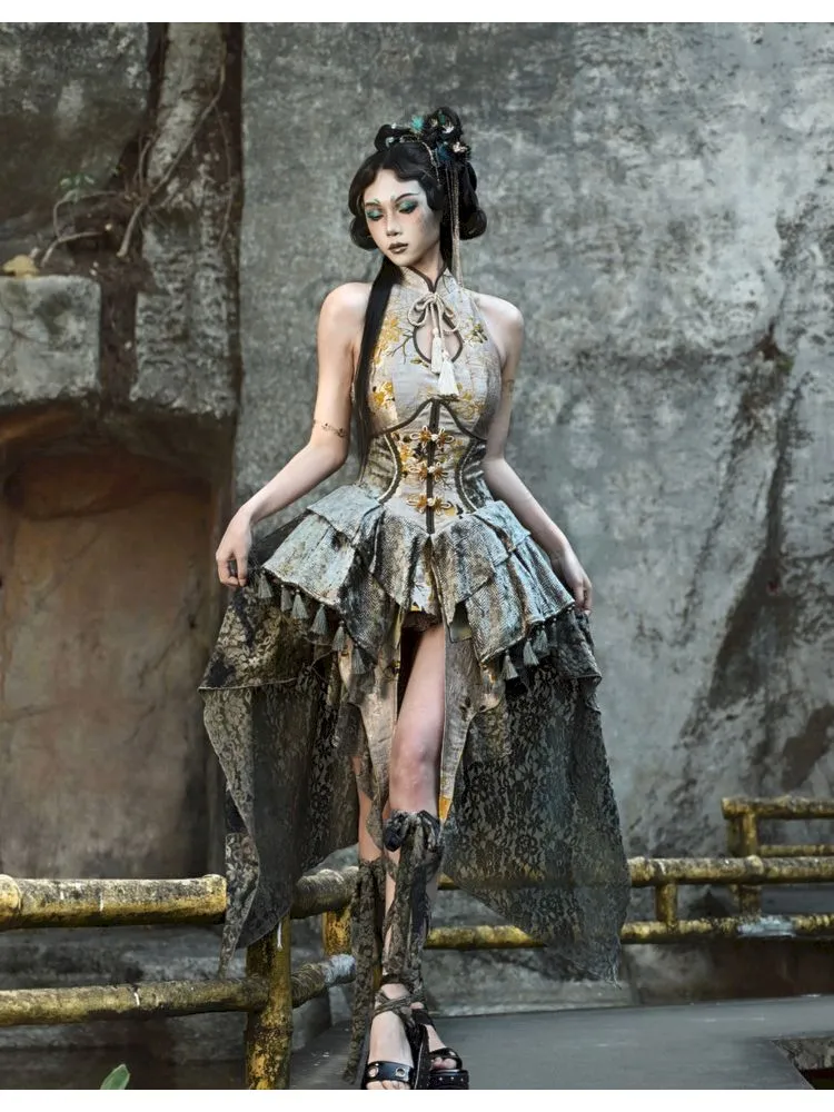 Fishbone Tassel Elastic Waist Cinching Waist Cincher【s0000006635】