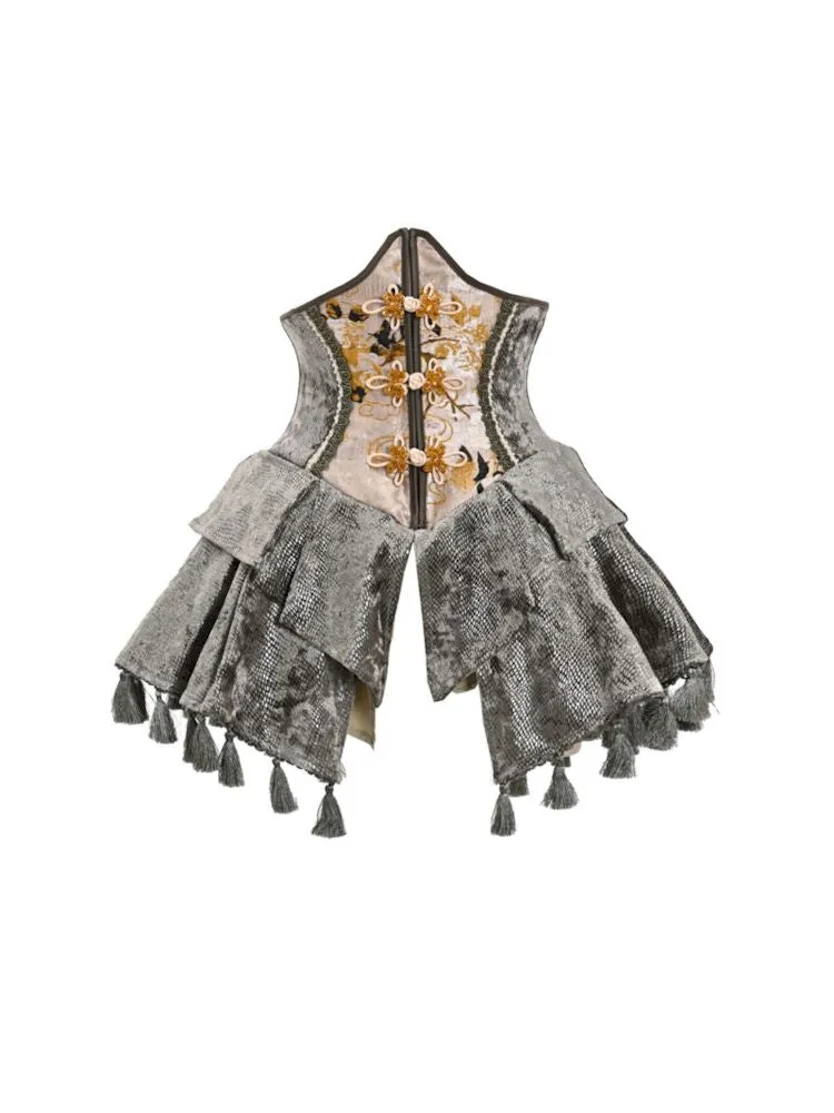Fishbone Tassel Elastic Waist Cinching Waist Cincher【s0000006635】