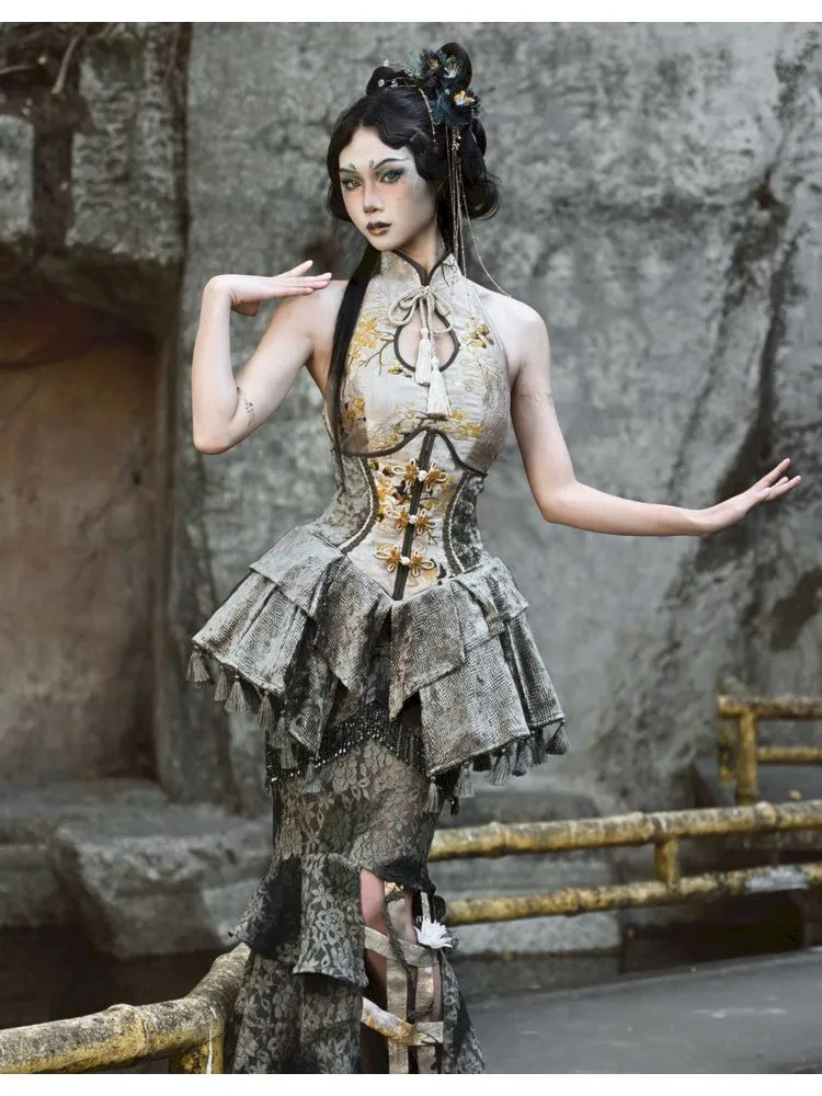 Fishbone Tassel Elastic Waist Cinching Waist Cincher【s0000006635】
