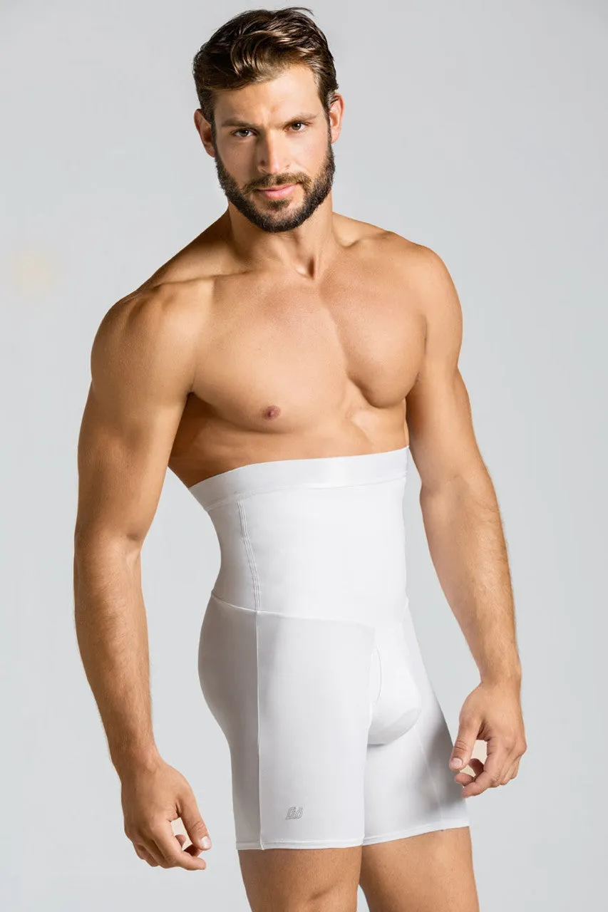 LEO 033284 MENS HIGH WAIST STOMACH SHAPER WITH BOXER BRIEF