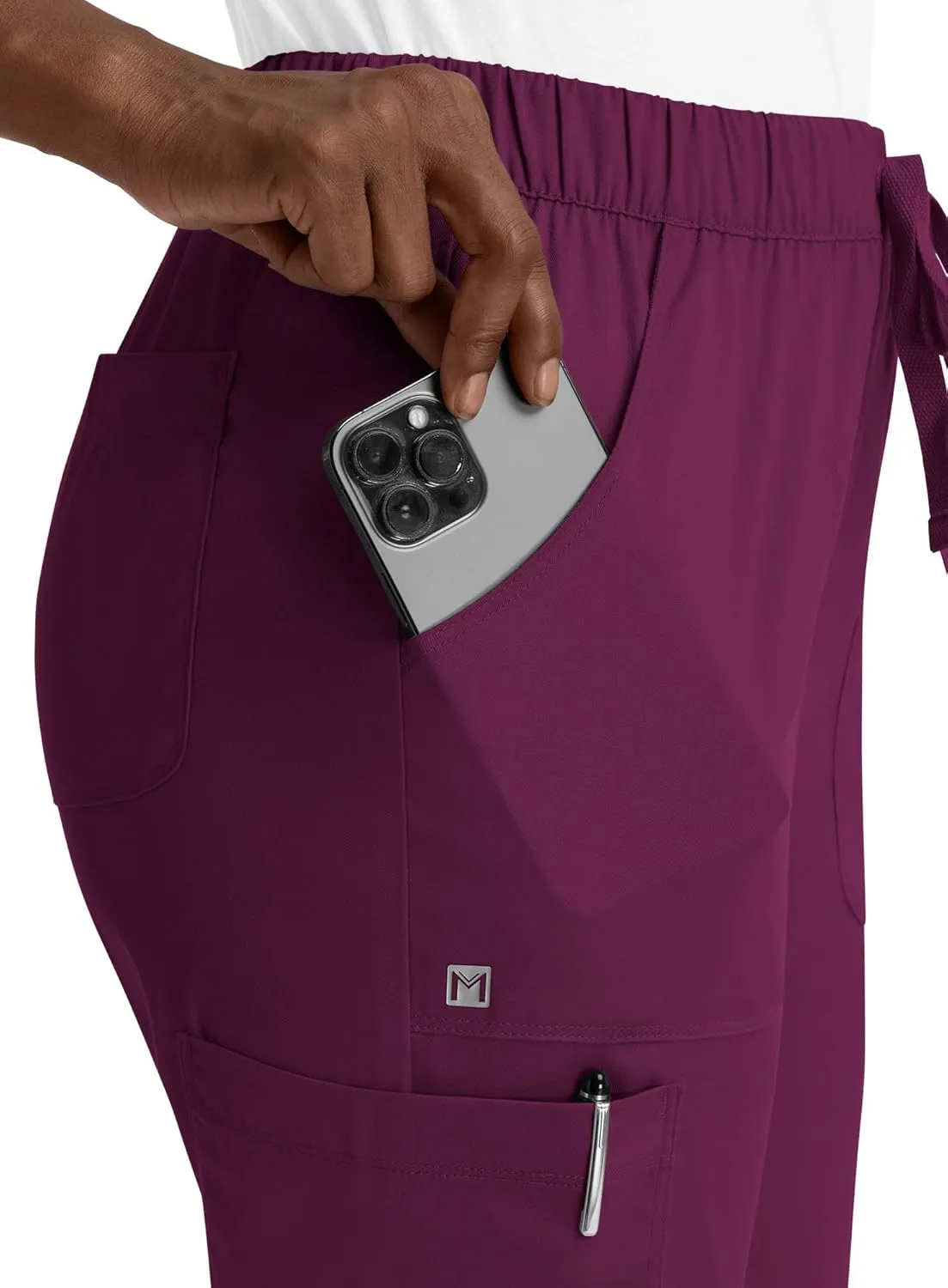Maevn Matrix Full Elastic Waistband Cargo Scrub Pant