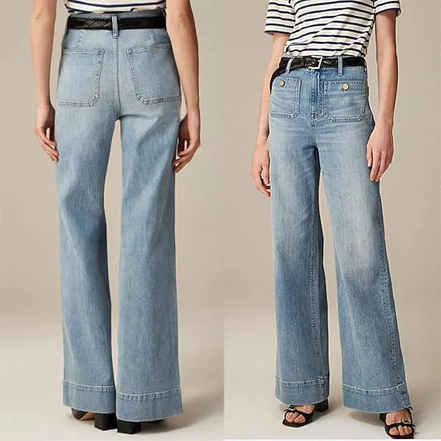 Oprah's Favorite - Tummy Control Sailor Wide Leg Trouser,Chiccurva Wide Leg Jeans,Oprah's Favorite Pants