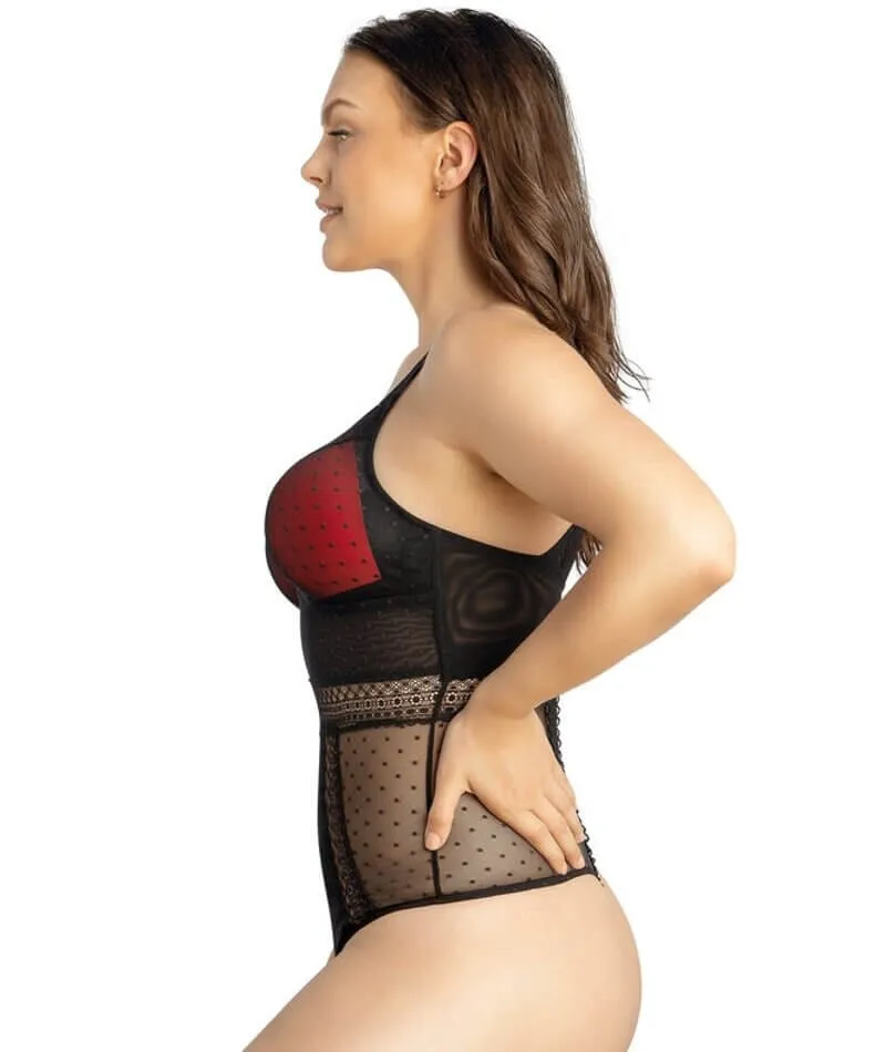 Parfait Mia Dot Bodysuit - Black