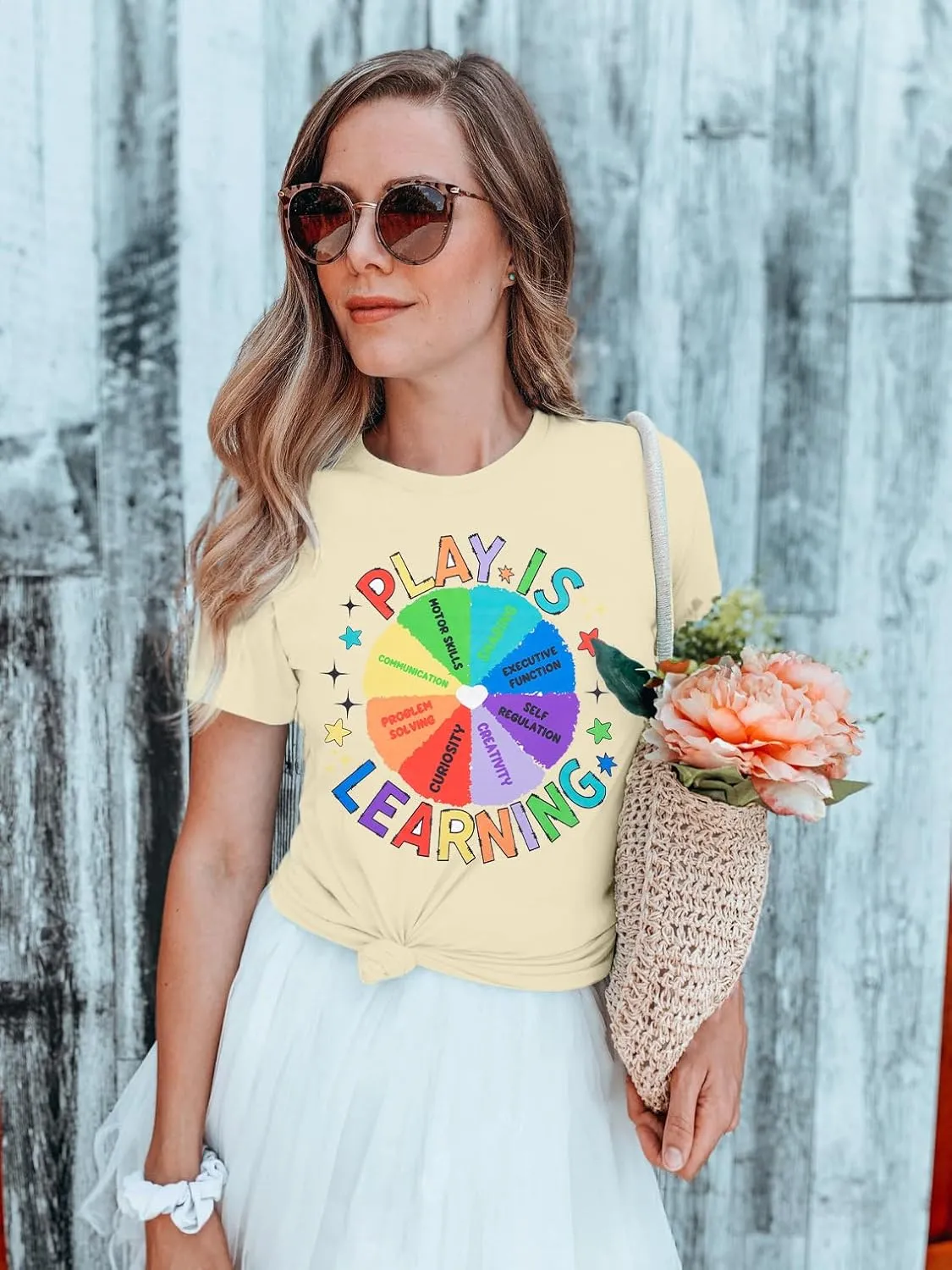 Play is Learning Tshirts Women Kindergarten Teacher Shirts Teacher Appreciation Tops