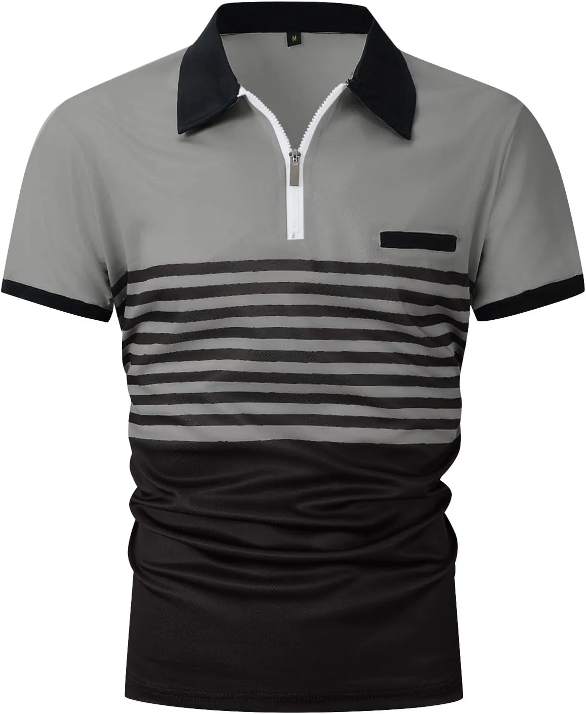 Polo Shirts Man Casual Oversized Short Sleeve Button Lapel Golf Tee Shirt Fashion Solid Color Stripe Cozy Fit Tops