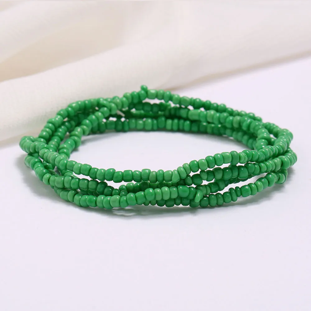Slimming Elastic Waist Band | Green Waist Beads | African Waist Beads