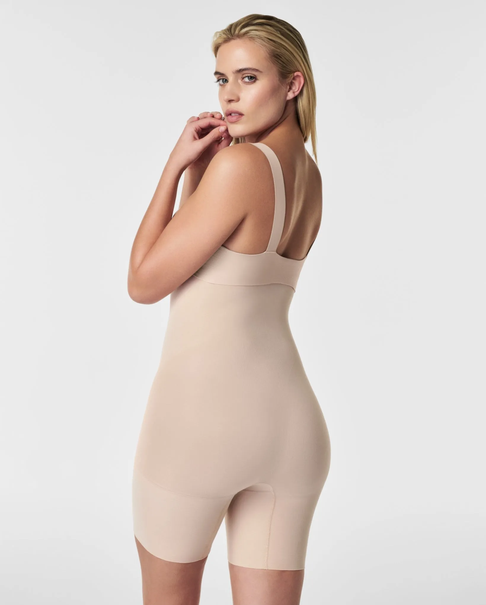 Spanx High-Waisted Mid-Thigh Short Soft Nude