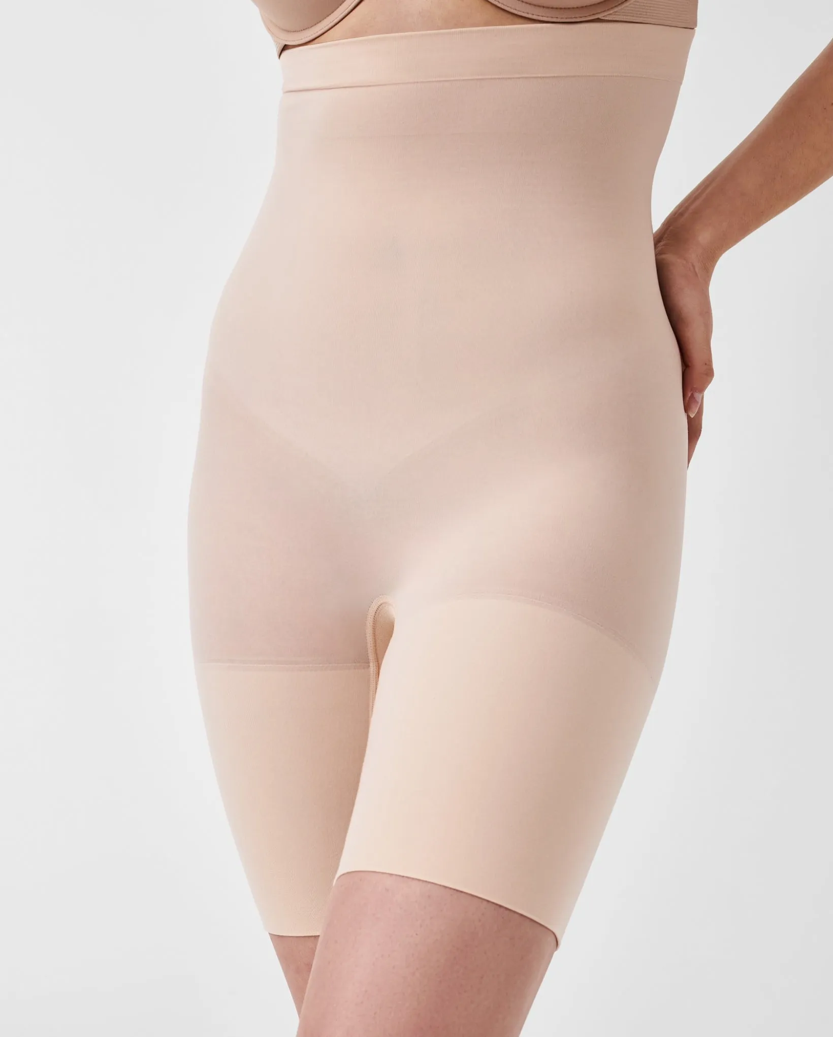 Spanx High-Waisted Mid-Thigh Short Soft Nude