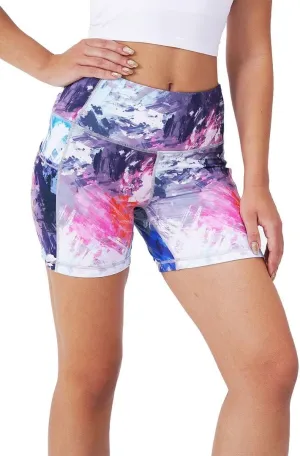 Tough Mode Women High Rise 5" Super Soft Athletic Shorts Pockets Bike Fitness Workout Running Yoga Tummy Control