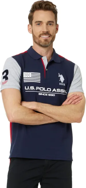 U.S. Polo Assn. Slim Fit Contrast Body Knit Polo Shirt