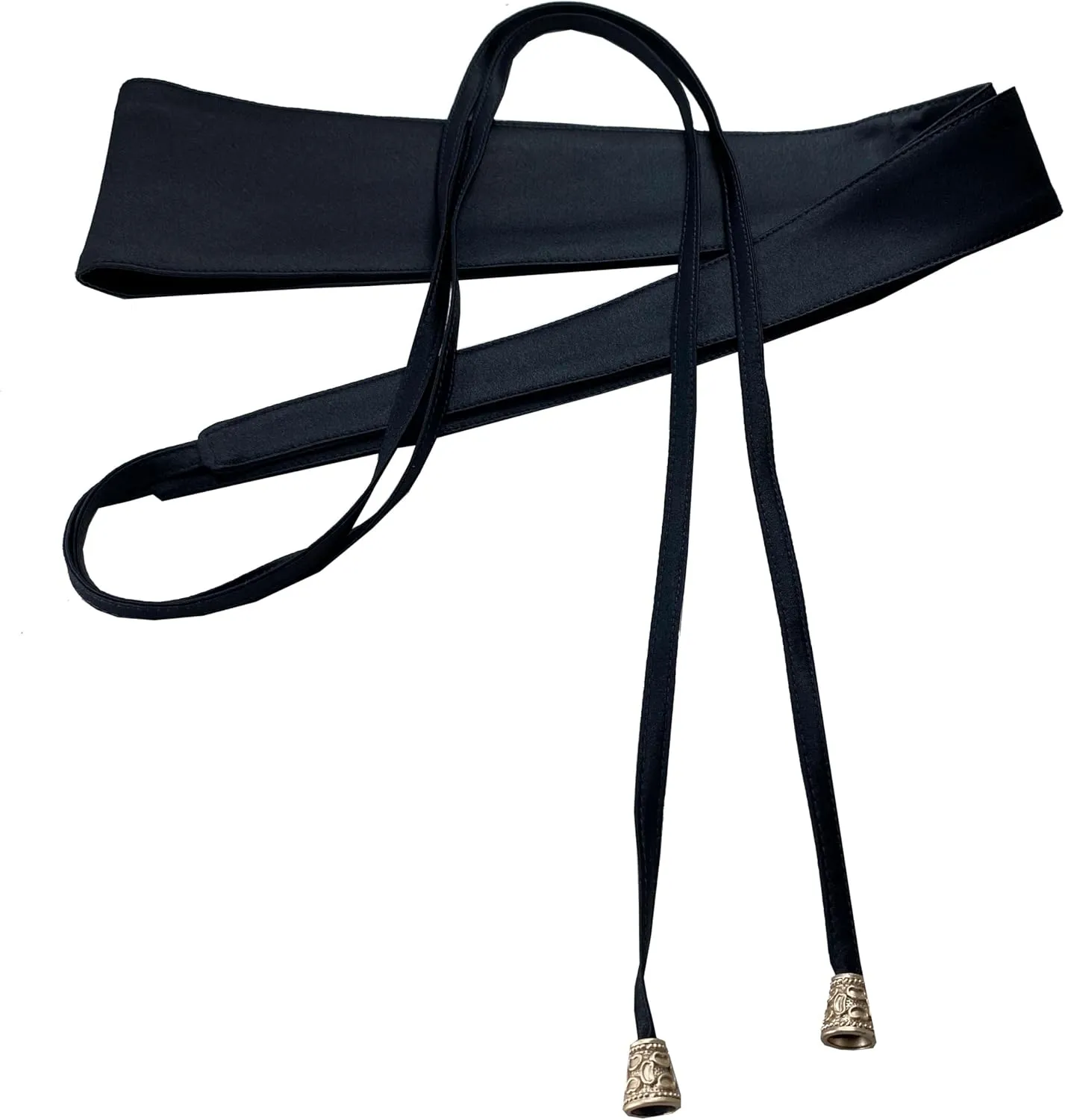 Woman Belt Strap Wide Waist Satin Obi For Dress Bowknot Self Tie Wrap Around Obi Waist Band Cinch Waist Belt