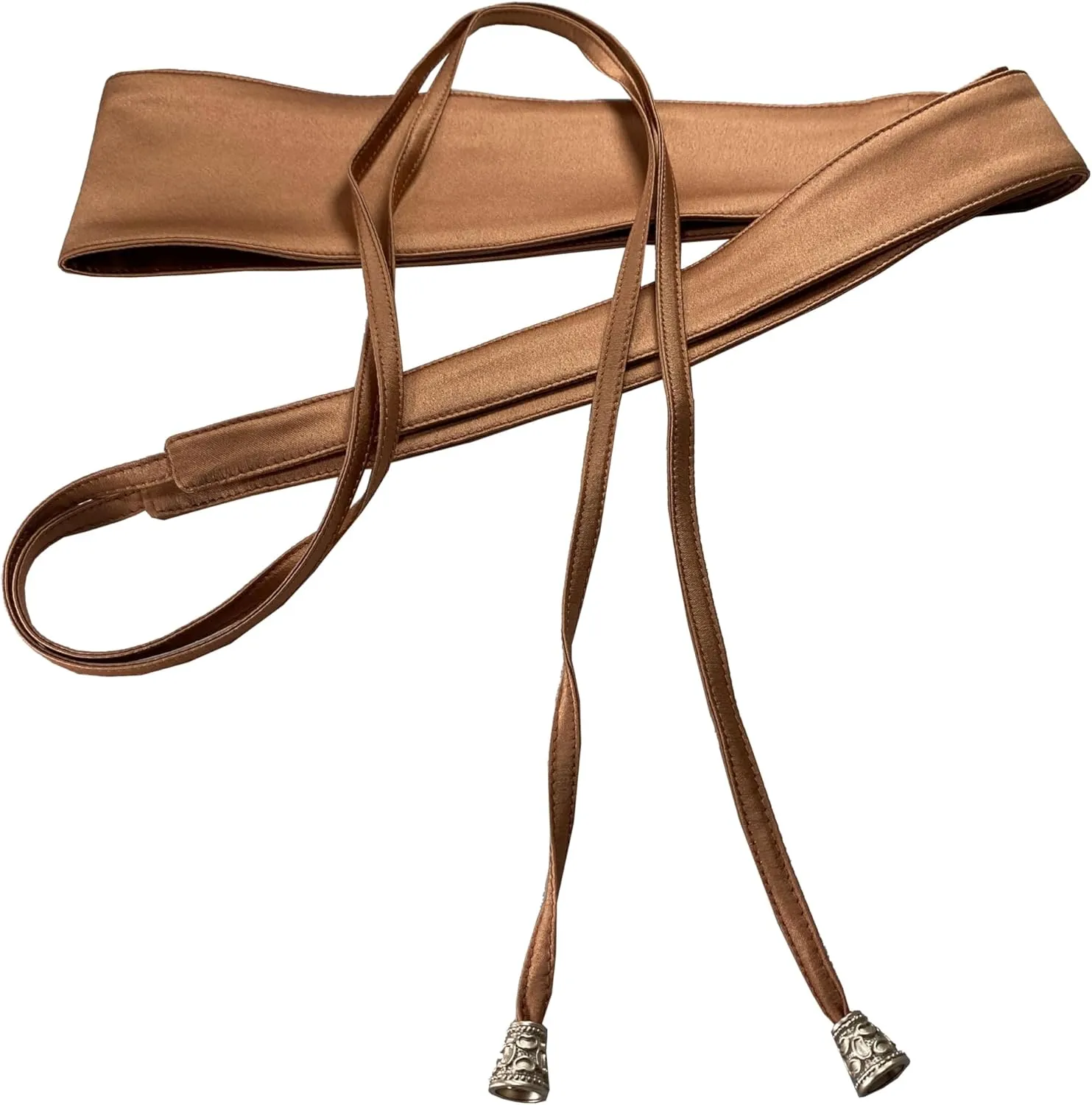 Woman Belt Strap Wide Waist Satin Obi For Dress Bowknot Self Tie Wrap Around Obi Waist Band Cinch Waist Belt