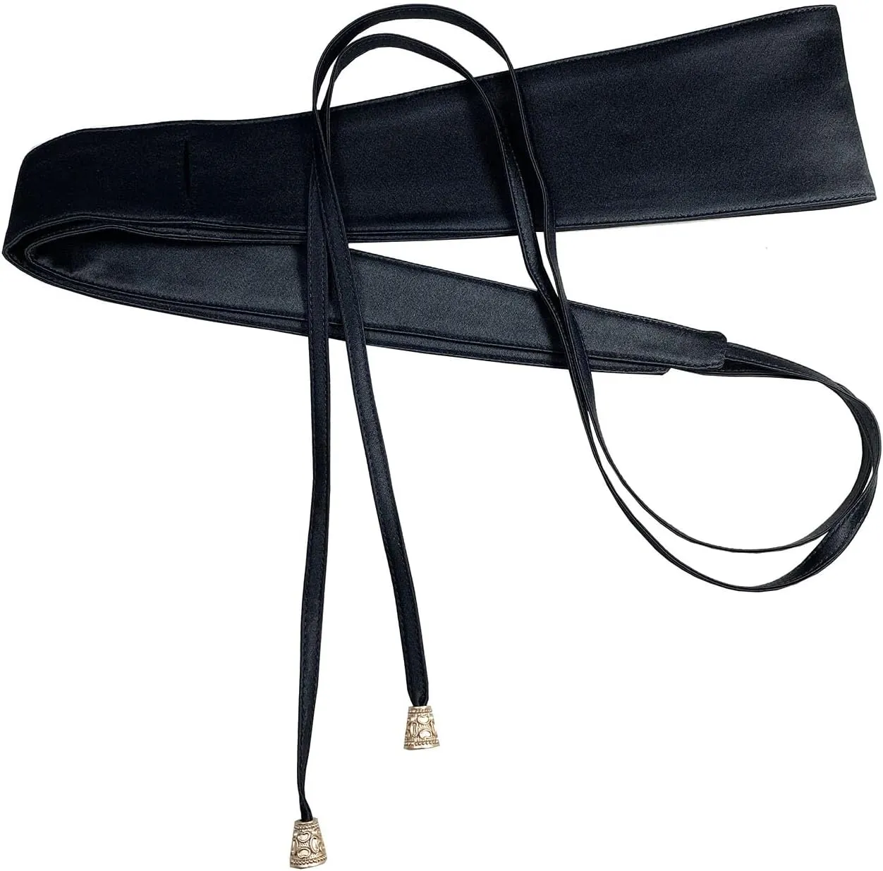 Woman Belt Strap Wide Waist Satin Obi For Dress Bowknot Self Tie Wrap Around Obi Waist Band Cinch Waist Belt