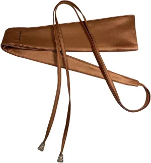 Woman Belt Strap Wide Waist Satin Obi For Dress Bowknot Self Tie Wrap Around Obi Waist Band Cinch Waist Belt