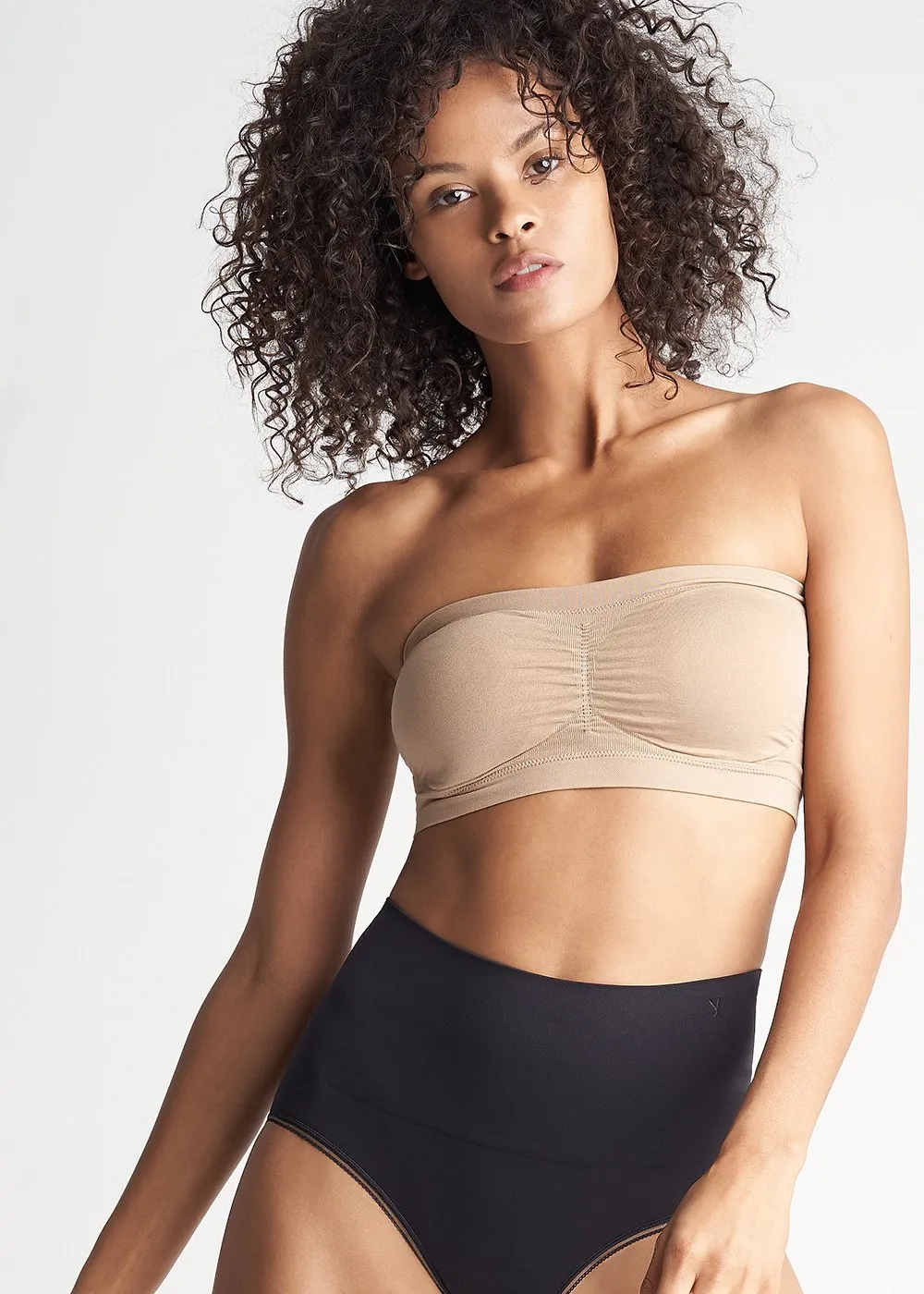 YUMMIE YT5-243 NYLON SEAMLESS BANDEAU BRA