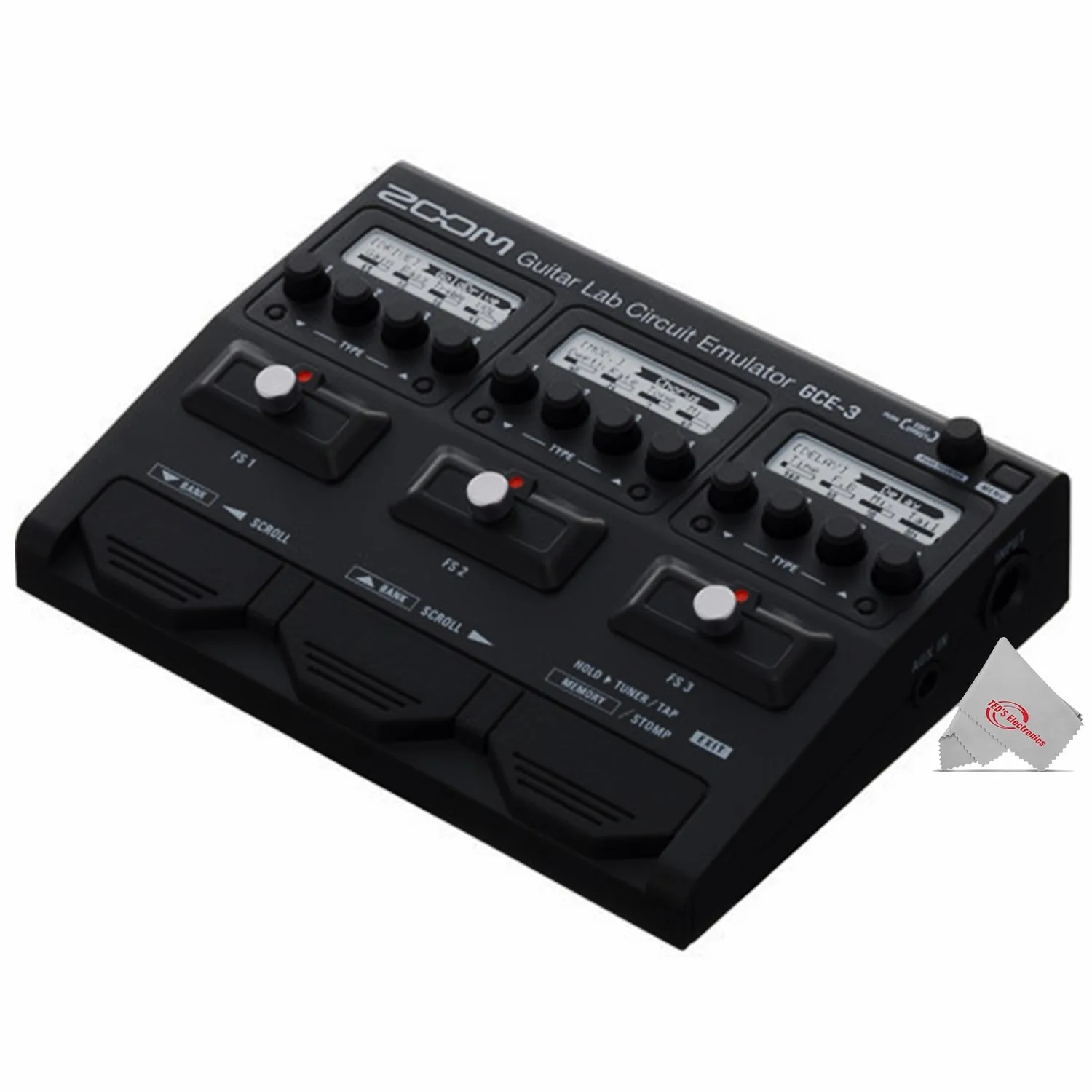Zoom GCE-3 Guitar Lab Circuit Emulator with Boya BY-HP2 Professional Over-Ear Hi-Fi Monitor Headphones